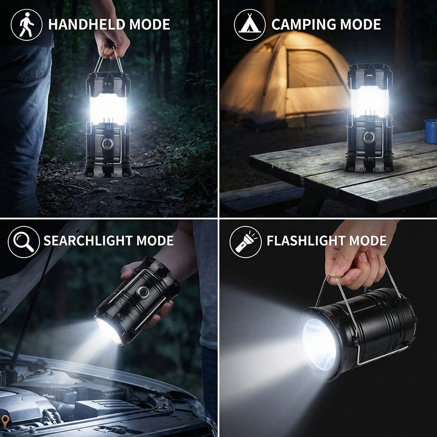 Rechargeable Solar Lantern with USB – Portable LED Light for Outdoor and Emergencies