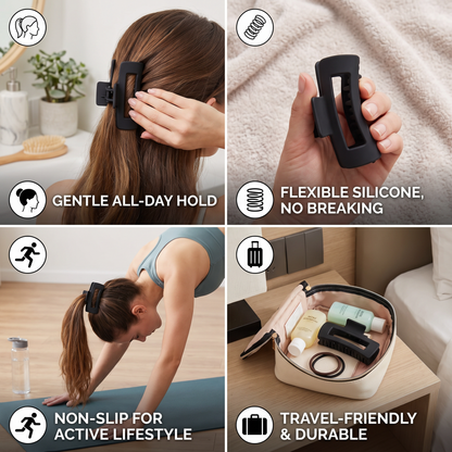 Soft Silicone Hair Claw – Gentle Hold & All-Day Comfort