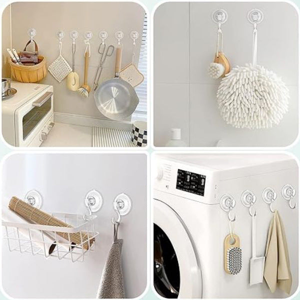 Transparent Suction Cup Holder (4 Pieces)