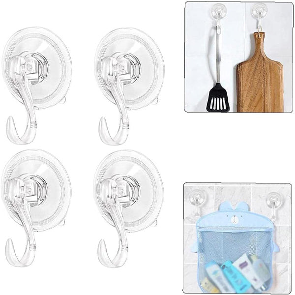 Transparent Suction Cup Holder (4 Pieces)