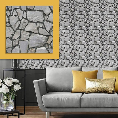 3d Rock Wall Stickers (10 Pieces)