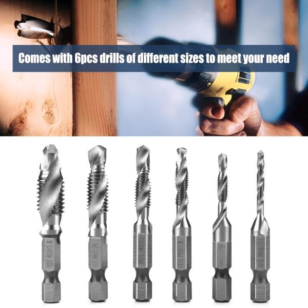 Professional Tap Set Hexagonal Shank (6 Pcs.)