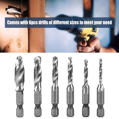 Professional Tap Set Hexagonal Shank (6 Pcs.)