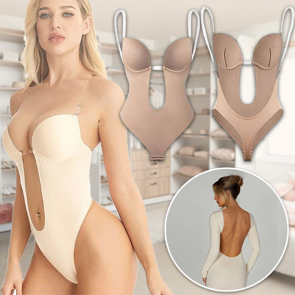 Figure - Hugging Bodysuit with an Open Back