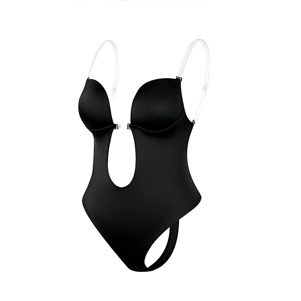 Figure - Hugging Bodysuit with an Open Back