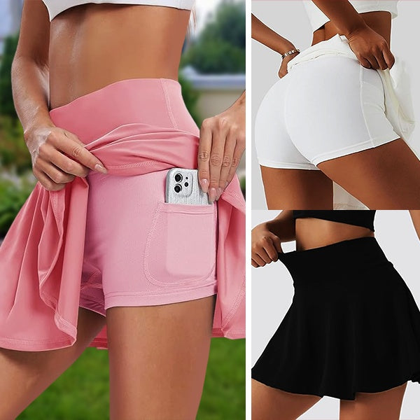 Sporty Skirt with Integrated Trousers