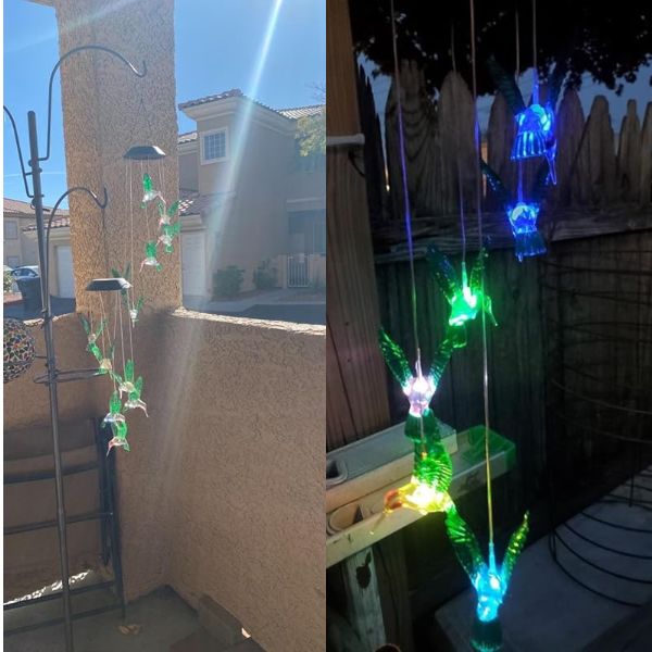 Solar - Powered Wind Chimes with Colour Change
