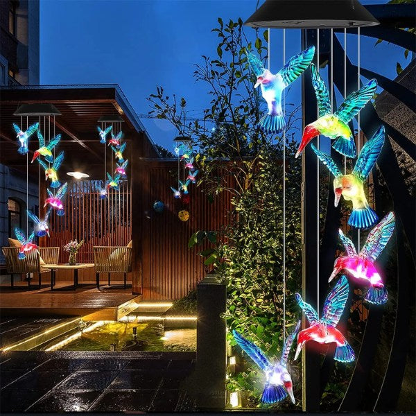 Solar - Powered Wind Chimes with Colour Change