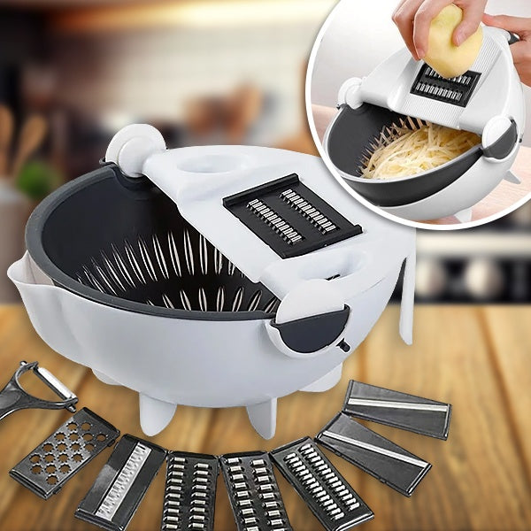9 - In-1 Vegetable Chopper with Drip Sieve