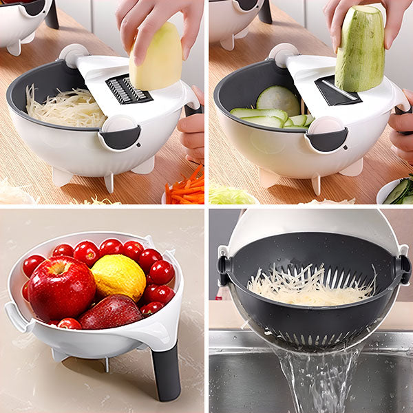 9 - In-1 Vegetable Chopper with Drip Sieve