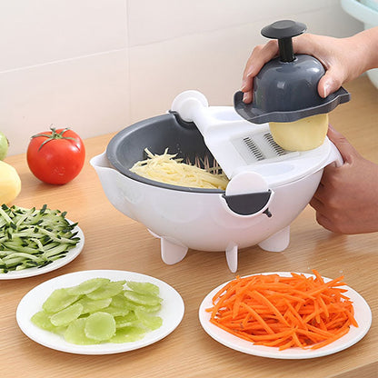 9 - In-1 Vegetable Chopper with Drip Sieve