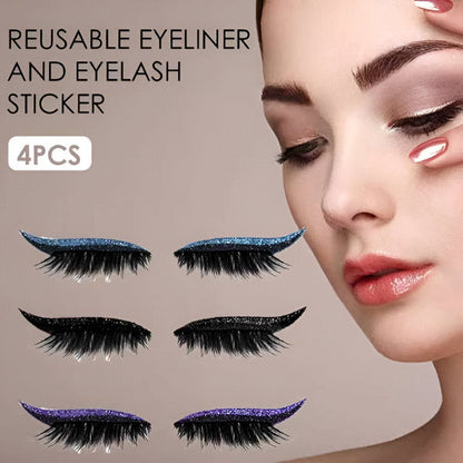 Eyeliner & Eyelashes in One - Reusable (4 Pcs.)