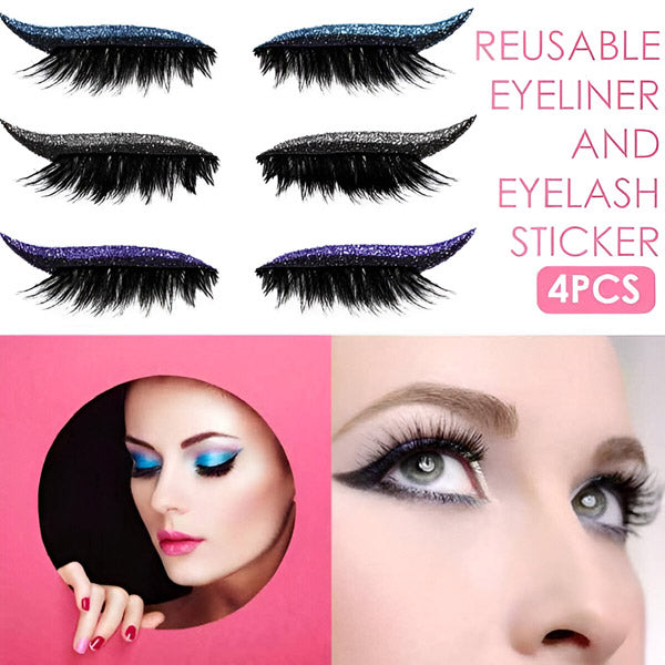Eyeliner & Eyelashes in One - Reusable (4 Pcs.)