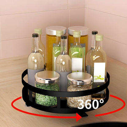 Rotatable Metal Organiser with 3 Shelves