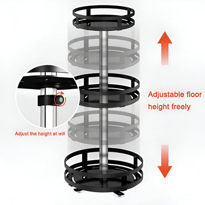 Rotatable Metal Organiser with 3 Shelves