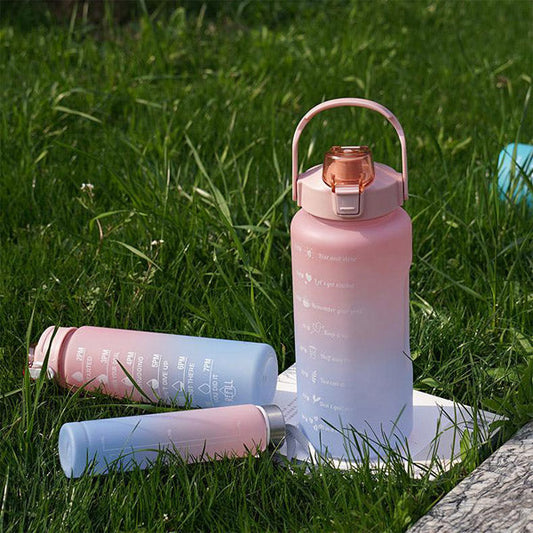 Water Bottles with Motivational Slogans (Set of 3)