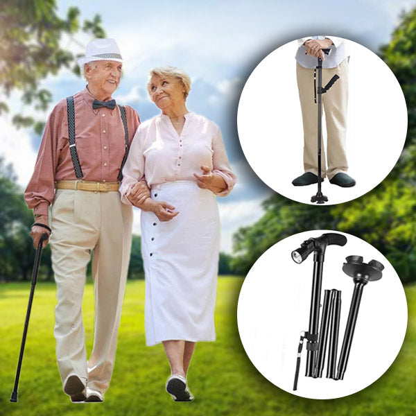 Foldable Walking Stick with Led Light