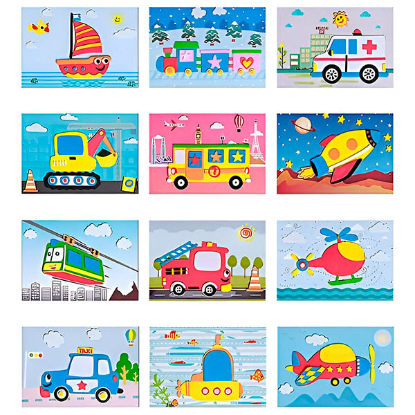 3d Wall Stickers Made From Eva Foam (Set of 12)