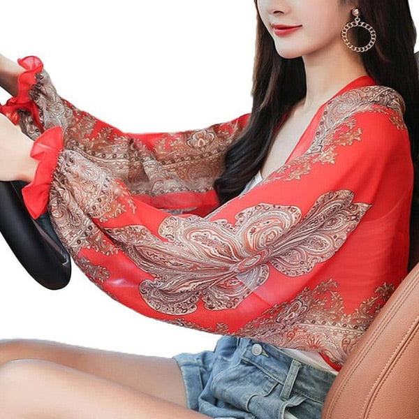 Elegant Scarf with Sleeves
