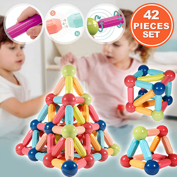 Magnetic Building Blocks Educational Toy (42 Pieces)