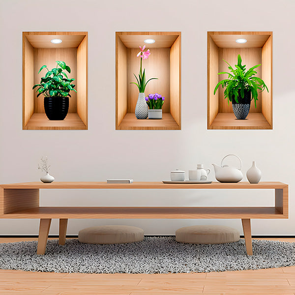 3d Wall Design to Stick on (3 Pieces)