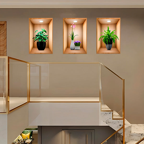 3d Wall Design to Stick on (3 Pieces)