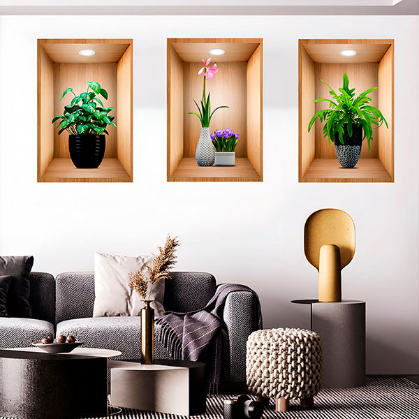 3d Wall Design to Stick on (3 Pieces)