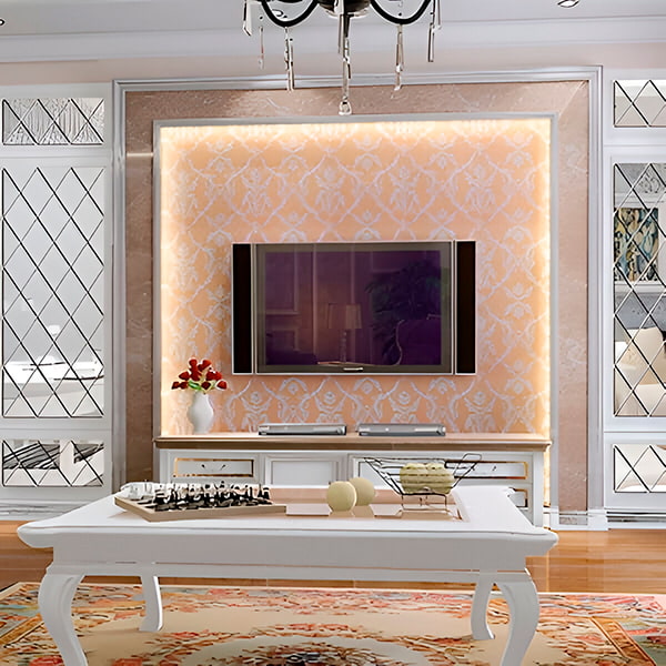 Modern 3d Mirrors in Diamond Shape (3 Pieces)