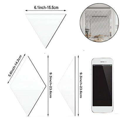 Modern 3d Mirrors in Diamond Shape (3 Pieces)