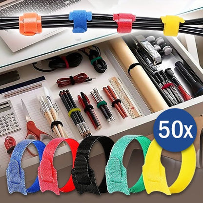 Reusable Velcro Cable Ties (50 Pieces)