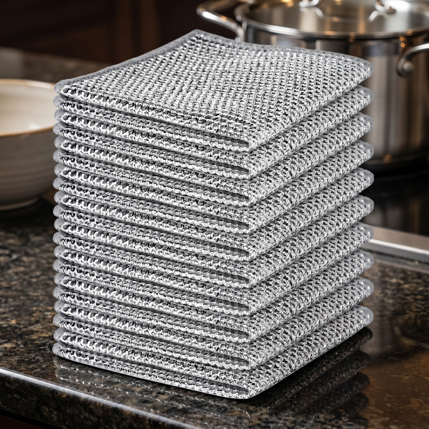 Multi-Purpose Reusable Cleaning Cloths – For Dishes, Kitchen, Stove & Grill (20 Pieces)