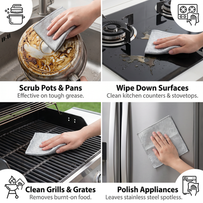 Multi-Purpose Reusable Cleaning Cloths – For Dishes, Kitchen, Stove & Grill (20 Pieces)