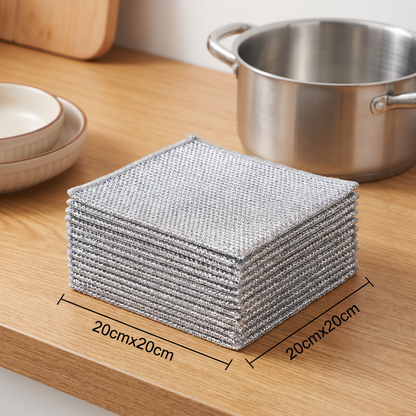 Multi-Purpose Reusable Cleaning Cloths – For Dishes, Kitchen, Stove & Grill (20 Pieces)