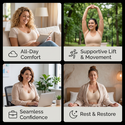 Seamless Full-Coverage Bra – Supportive Lift for Plus Sizes