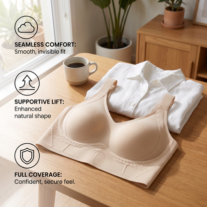 Seamless Full-Coverage Bra – Supportive Lift for Plus Sizes