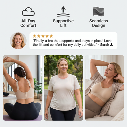 Seamless Full-Coverage Bra – Supportive Lift for Plus Sizes