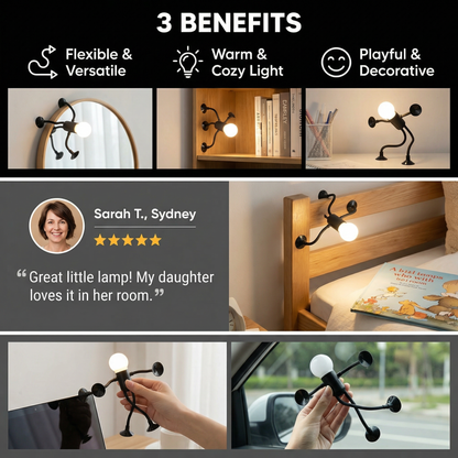 LED Lamp with Suction Cup – Interchangeable and Playful Design for Decoration