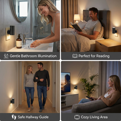 LED Plug-in Night Light – Dimmable with Light Sensor for a Cozy Home