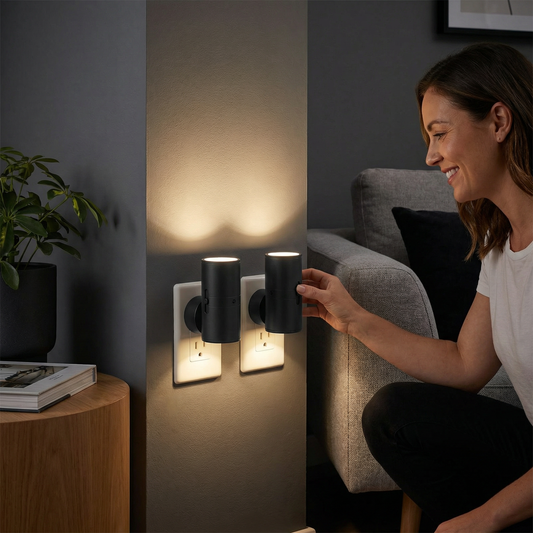 LED Plug-in Night Light – Dimmable with Light Sensor for a Cozy Home