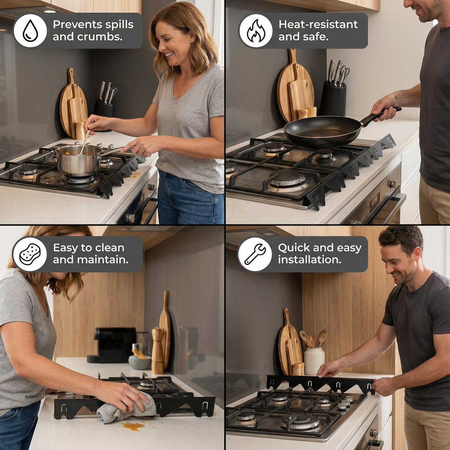 Expandable Stove Gap Cover – Adjustable Cover for Kitchen Countertops