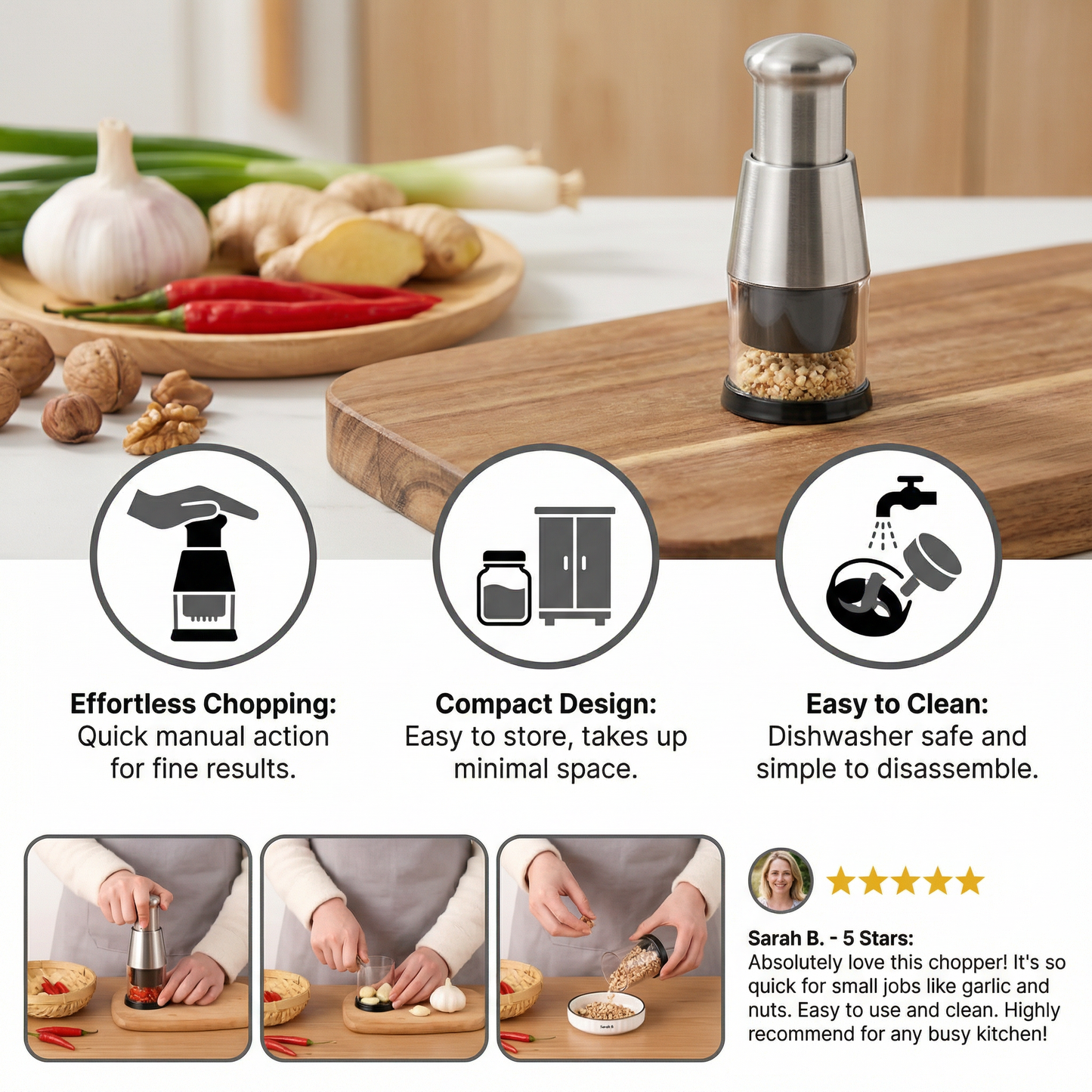 Multifunctional Chopper – Manual Kitchen Tool for Versatile Applications