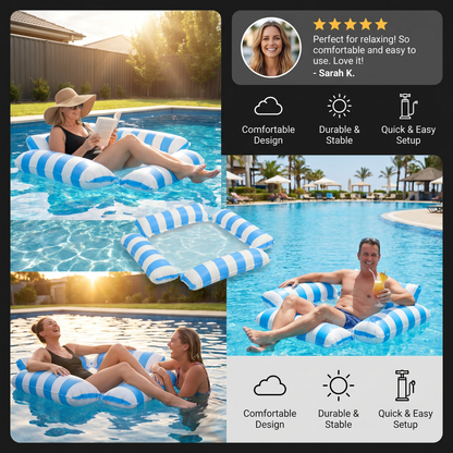 Inflatable Pool Lounger – Floating Relax Chair for Maximum Comfort in the Water
