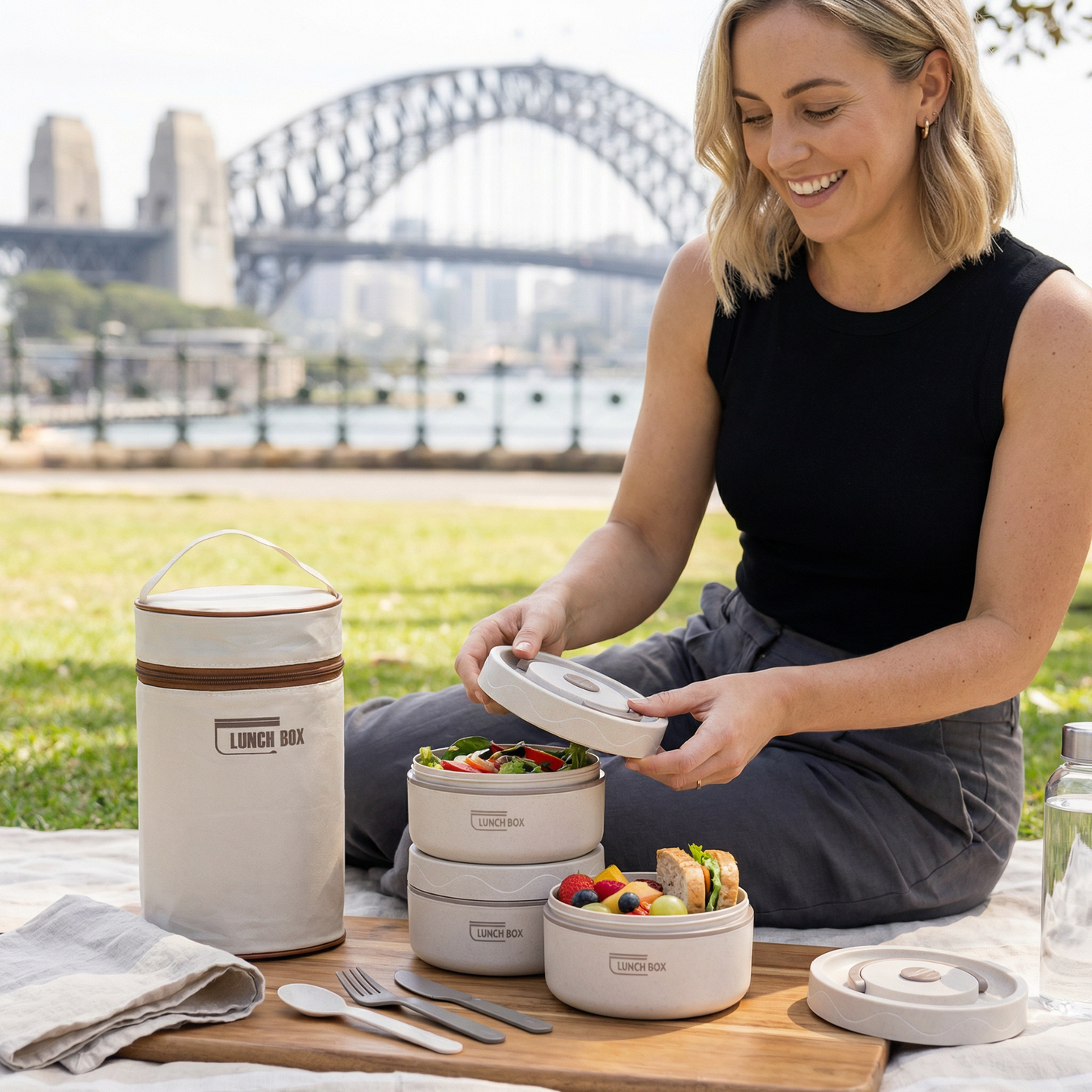 3-Piece Lunch Box Set – Insulated, Leak-Proof & Practical for On-the-Go