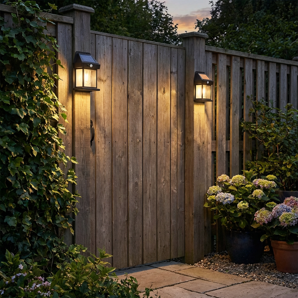 Solar LED Wall Light – Waterproof Outdoor Lamp with Light Sensor for Garden, Yard and Fence (2 pieces)