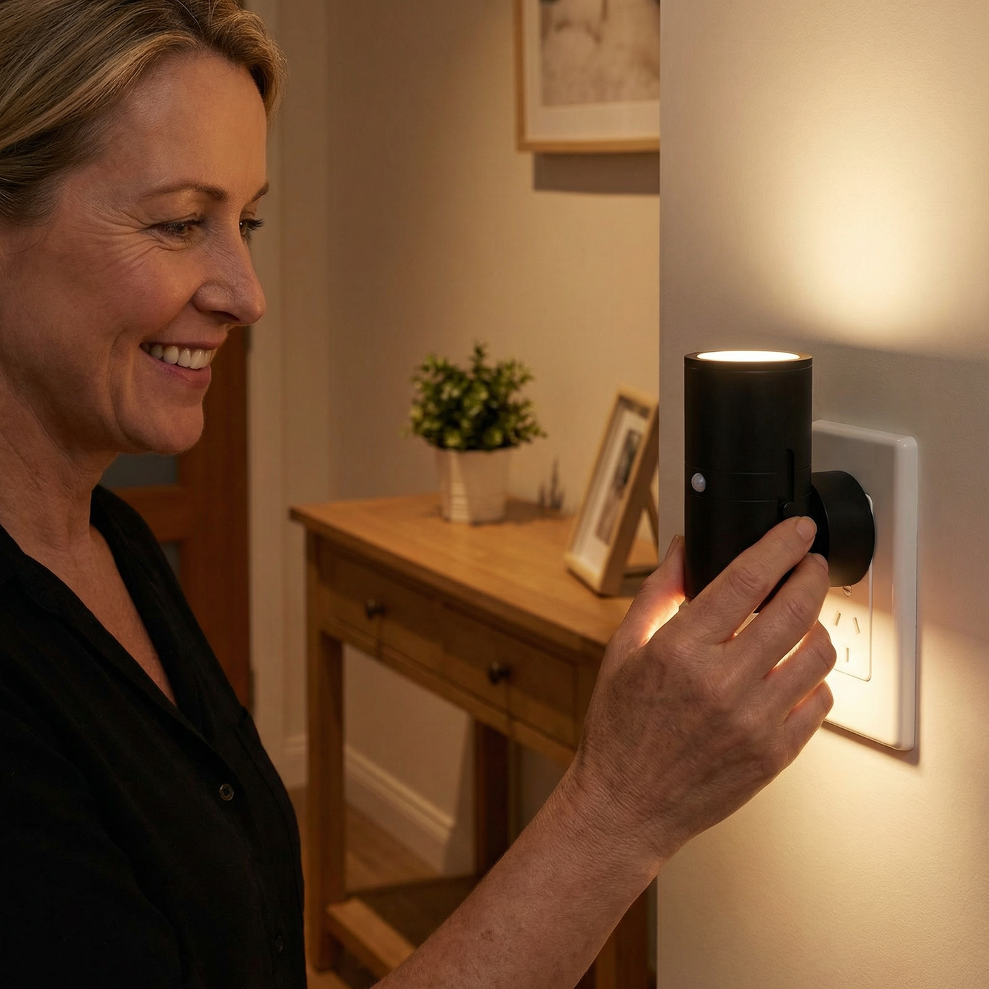 LED Plug-in Night Light – Dimmable with Light Sensor for a Cozy Home