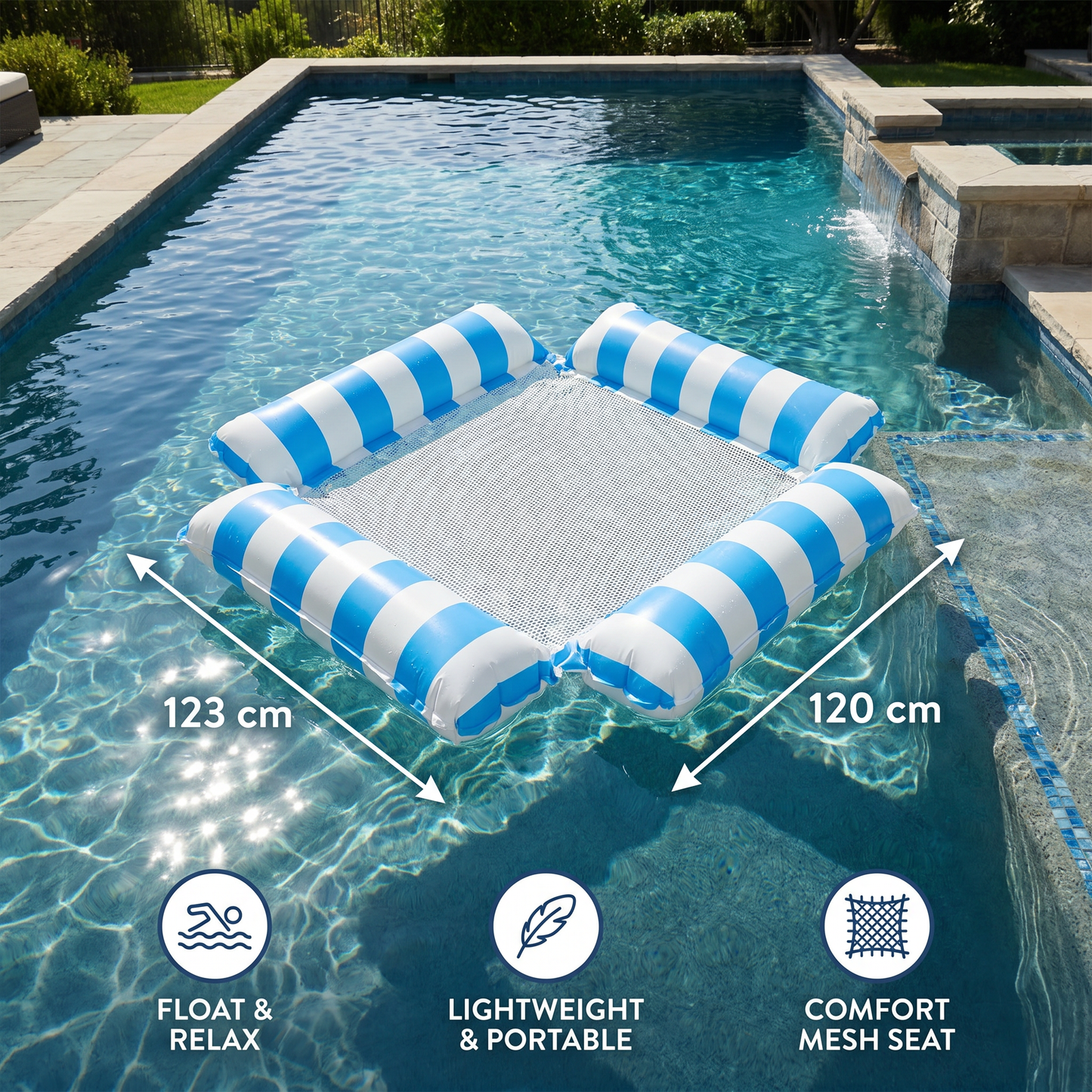 Inflatable Pool Lounger – Floating Relax Chair for Maximum Comfort in the Water