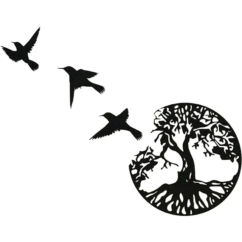 Elegant Metal Tree Wall Decoration