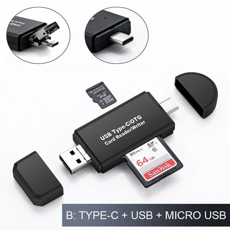 Universal Usb - C & Micro - Usb Card Reader
