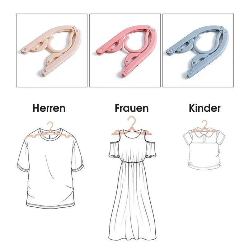 Compact Foldable Travel Hanger (4 Pieces)