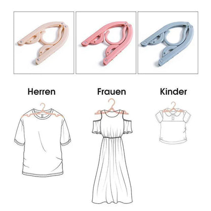 Compact Foldable Travel Hanger (4 Pieces)